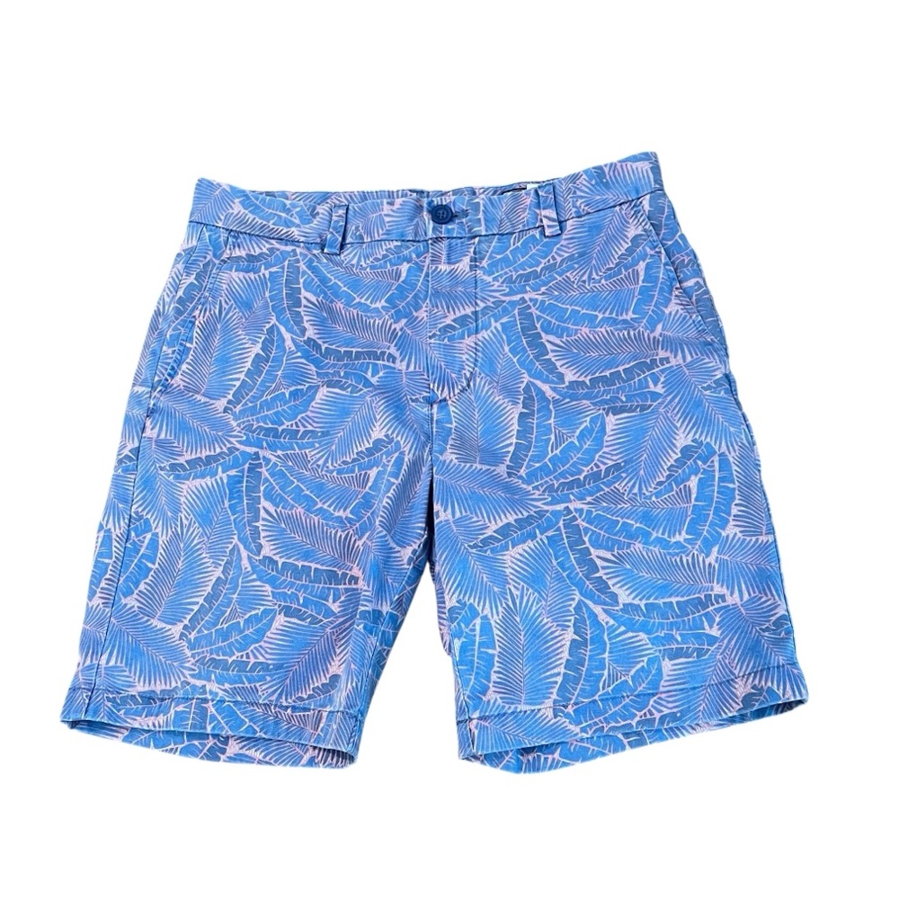 Vineyard Vines Breaker Short Men’s 32 Blue/white/pink Palm Print Stretch Shorts.